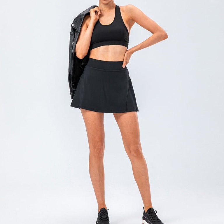 Black Pleated Tennis Skirt