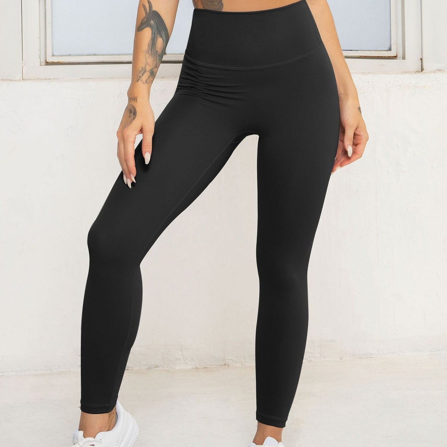 Black One Shoulder Sports Bra + Leggings (Sold as a set)