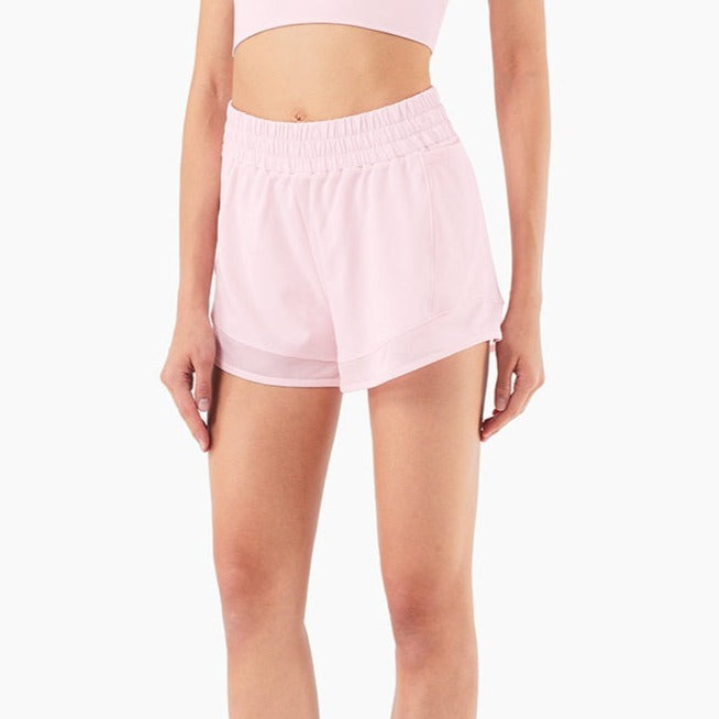 Rose Pink Shorts + Sports Bra