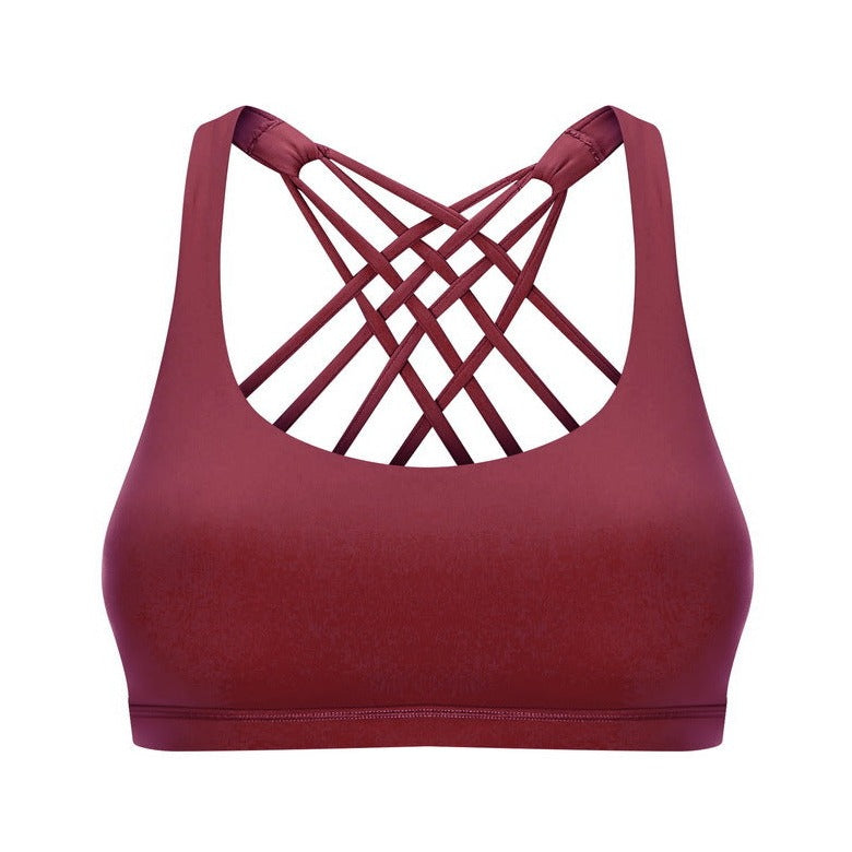 Red-Maroon Sports Bra (Matching Leggings Sold Separately)